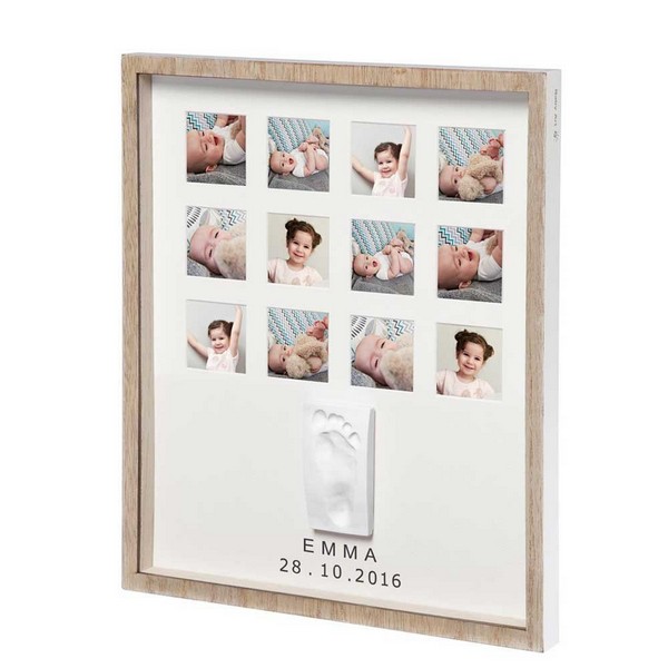 Продукт BABY ART  My Very First Year - Рамка за 12 снимки и отпечатък, естествено дърво - 0 - BG Hlapeta